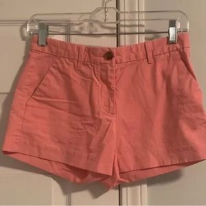 Peach colored khaki shorts